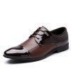 2019 Chaussures de travail à lacets en cuir pour hommes d'affaires - Brun EU 43