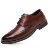 Combinaisons de cuir pointues Chaussures Homme Chaussures britanniques - Café profond EU 39