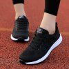 Chaussures de sport pour femmes, marche respirante, mesh, chaussures plates, baskets - Noir EU 40
