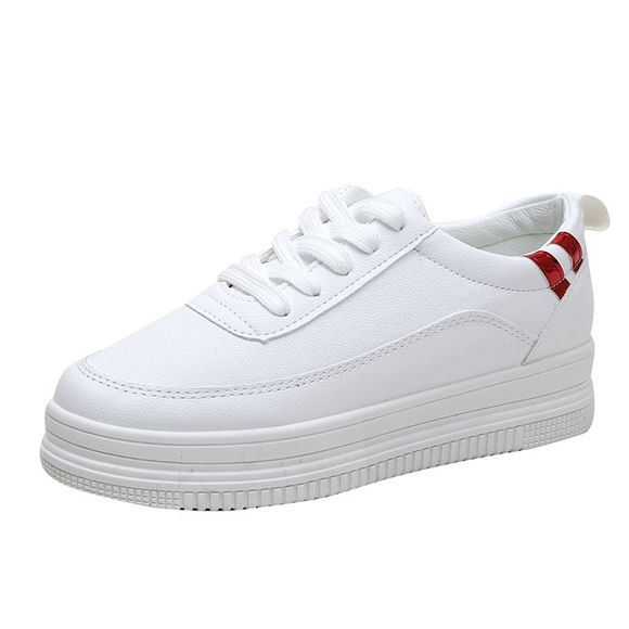 Portez des petites chaussures blanches Chaussures de mode à la mode pour femmes - Rouge EU 38