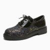 Fond plat Petites chaussures Chaussures simples Femme A58 - Noir EU 39