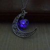 Collier de collier lumineux collier tour de cou coeur de lune creux - Pourpre 