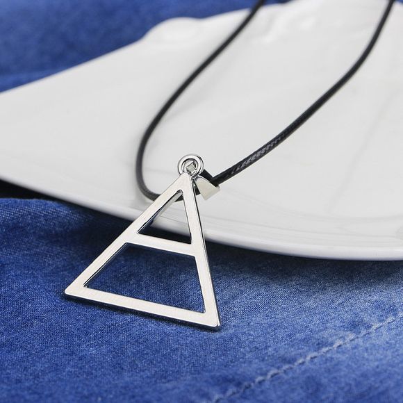 Mode femme homme Triad Triangle Pendentif Collier Cadeau - Argent 
