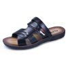 ZEACAVA - Chaussures de plage en plein air en cuir à la mode pour hommes - Noir EU 44