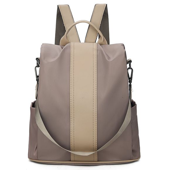 Nouveau sac à dos tout usage pour femmes avec capuchon anti-vol en tissu Oxford - Kaki Léger 