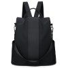 Nouveau sac à dos tout usage pour femmes avec capuchon anti-vol en tissu Oxford - Noir 
