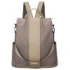 Nouveau sac à dos tout usage pour femmes avec capuchon anti-vol en tissu Oxford - Kaki Léger 