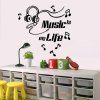 Sticker mural symboles de musique PVC - Noir 55X44CM