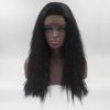 Perruques synthétiques longues en dentelle noire et bouclée pour femmes - Noir Naturel 22INCH