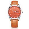 Montre de luxe de haute qualité bracelet en cuir véritable homme - Orange 1PC