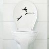Sticker toilette de plongée créatif pour décoration de salle de bain - Noir 22*32CM