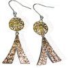Boucles d'oreilles en argent sterling 925 - Bijoux plaqués or - multicolor B 