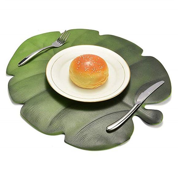 Set de table artificiel créatif napperon résistant à la tache de table washableable - Vert 