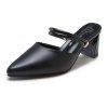 Mode Pointu Femme Épaisse Chaussures Sandales Femme 8802 - Noir EU 39