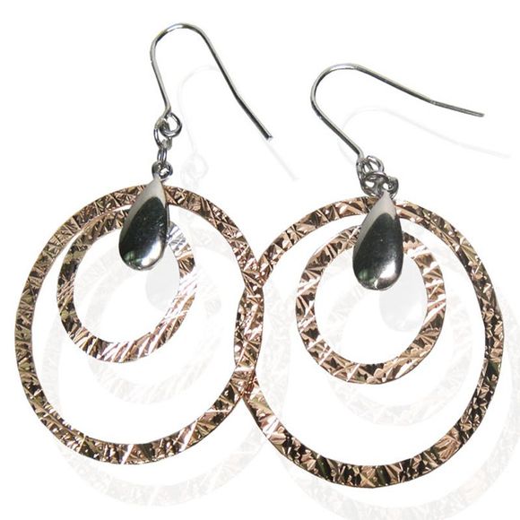 Boucles d'oreilles avec cercle de bijoux en argent sterling plaqué or 925 - multicolor A 
