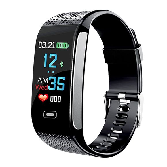 Montre de sport à écran tactile SANDA pour surveiller la fréquence cardiaque et la pression artérielle - Noir 1PC