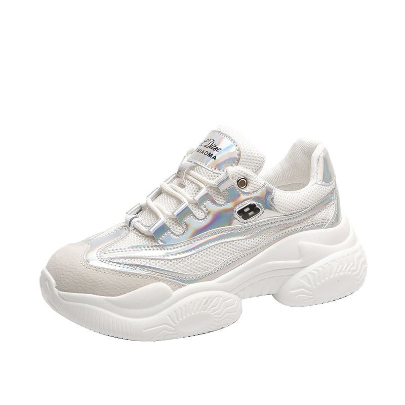 sneakers with silver bottom