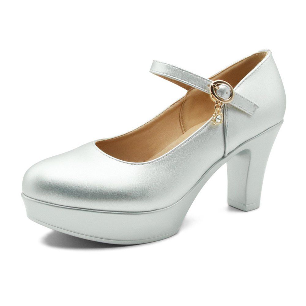 catwalk silver heels