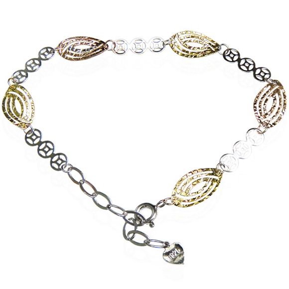 Bracelet pour femmes avec bijoux en argent sterling 925 en argent sterling doré - multicolor 