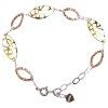 Bracelet en argent sterling 925 pour femme avec couches de bijoux dorées - multicolor 