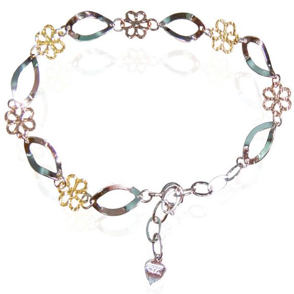 Bracelet à breloques bijoux en argent sterling 925 - multicolor 