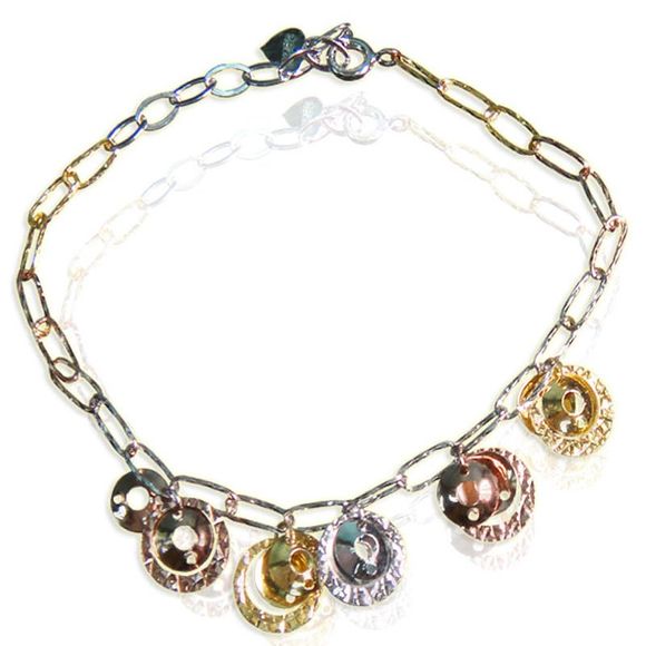 Bracelet à breloques en argent sterling 925, bijoux raffinés pour les femmes - multicolor 