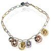 Bracelet à breloques en argent sterling 925, bijoux raffinés pour les femmes - multicolor 
