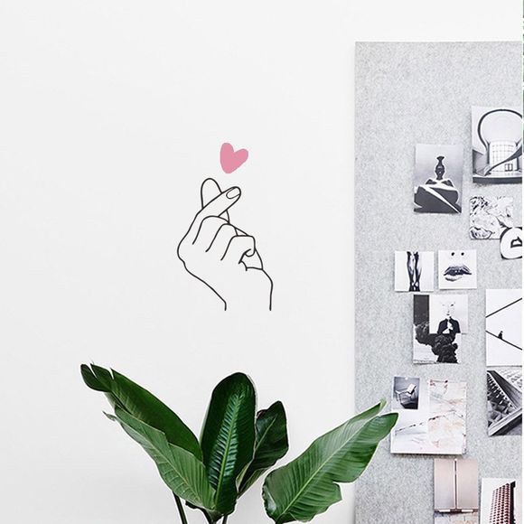 Sticker mural en PVC avec cœur amovible - multicolor 12X7CM