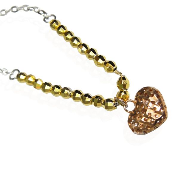 Collier coeur en argent sterling 925 avec bijoux pour femmes - multicolor 