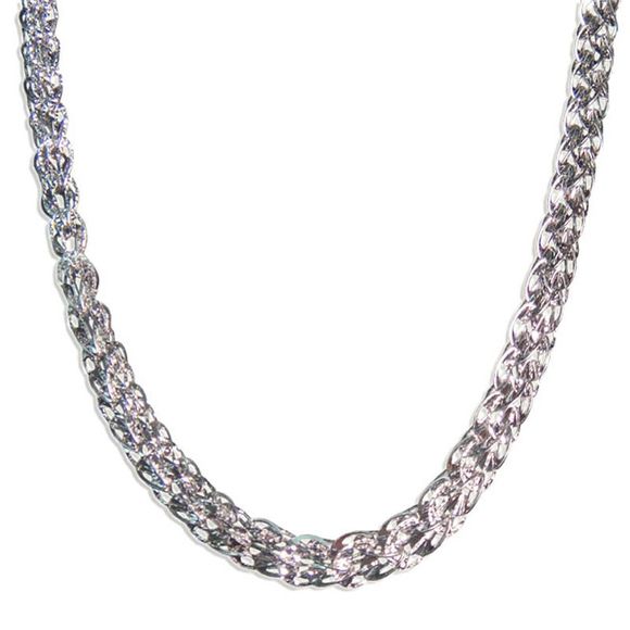 Collier en chaîne pour femme avec bijoux en argent sterling 925 - Blanc Naturel 2PCS