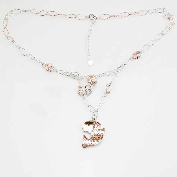 Collier avec pendentif poisson et bijoux en argent sterling 925 - multicolor 