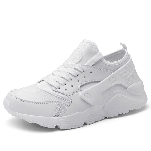Chaussures pour hommes New Summer Mesh Youth Leisure Running Shoes - Blanc EU 44