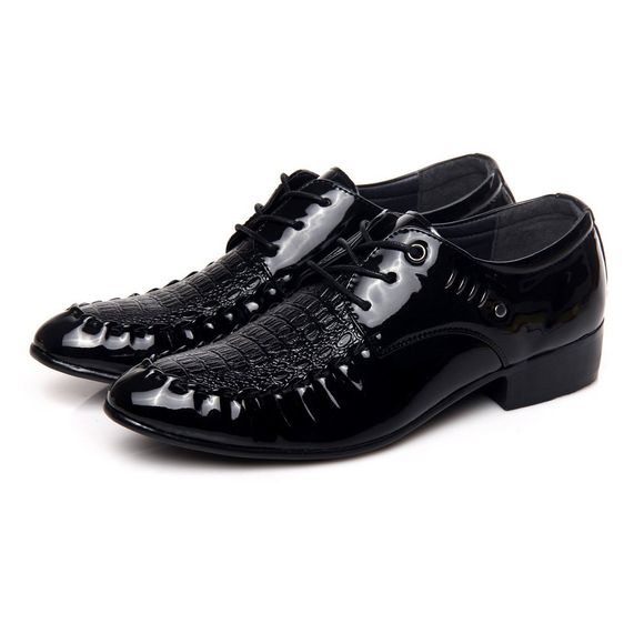 Chaussures de ville pointues confortables et élégantes pour hommes - Noir EU 39