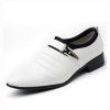 Chaussures décontractées à la mode pour hommes, à la bouche peu profonde - Blanc EU 43