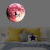 Sticker mural lune lumineux Halloween décoration arbre branche nuit autocollant lumière - Rouge Haricot 30*30