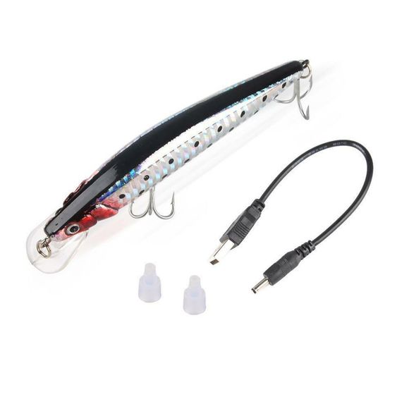 Leurres de Pêche Rechargeables d'Amorce avec Câble USB de Chargement - multicolore 