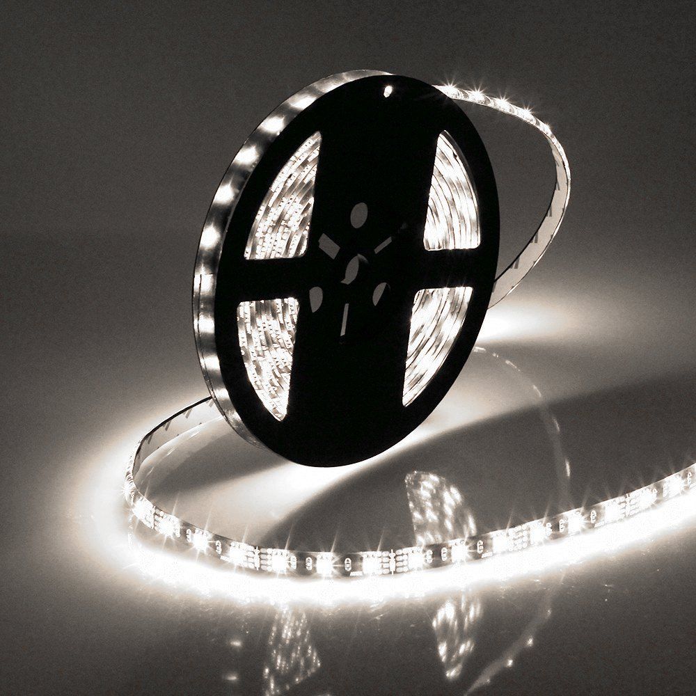 

1PCS YWXLight 5M 5050SMD Waterproof Flexible LED Light for Living Room Outdoor Lighting DC 12V, White light