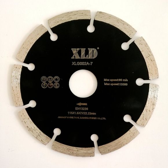 XLD 115mm Diamond Saw Blade Disque coupé séché segmenté à froid - Noir 
