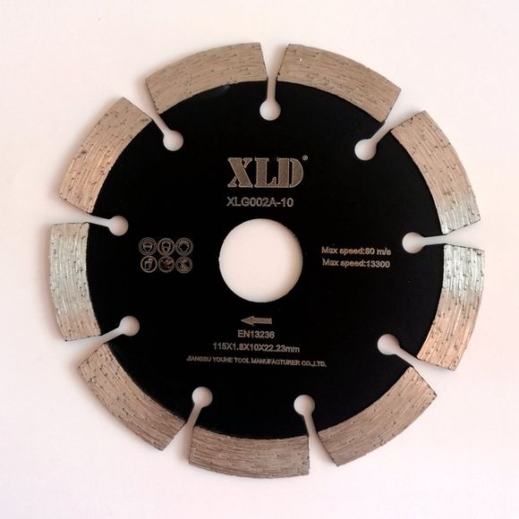 XLD 115mm Diamant froid pressé Segmented Saw Blade Dry Cutting - Noir 
